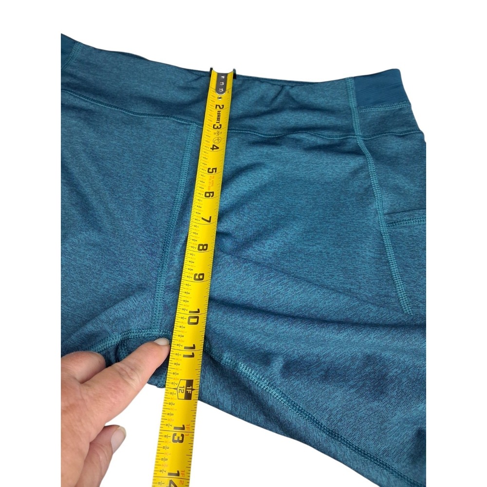Tek Gear Women's Capri Leggings XXL Teal Athletic Workout Yoga Pants Pockets - Picture 7 of 10